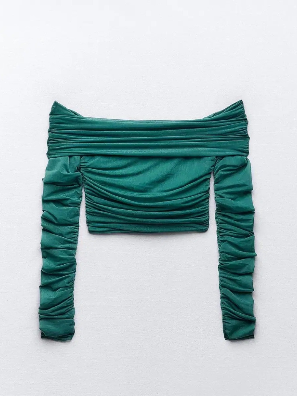 NWT Zara Ruched Organza Top